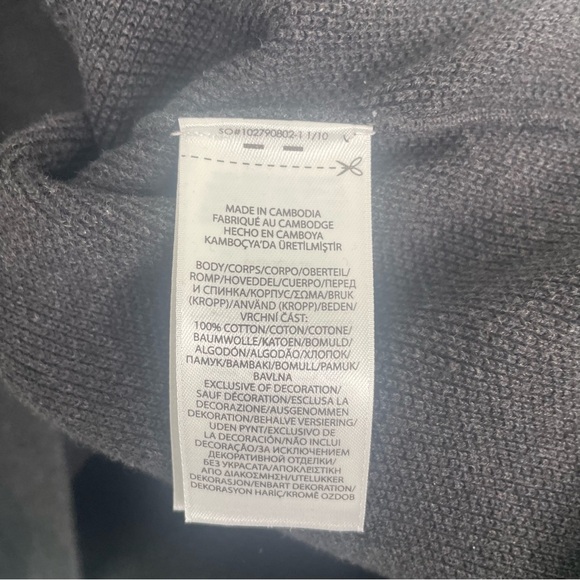 Polo Ralph Lauren Charcoal Gray 1/4 Zip Sweater 100% Cotton M - Picture 5 of 6